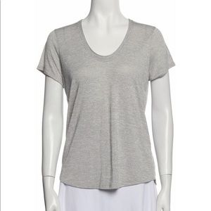 Vince Grey Scoop Neck Short Sleeve Shirt, Size Small
